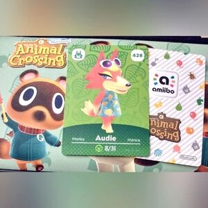 Audie Amiibo Card Animal Crossing Nintendo Girl Boy Women Men Teen
